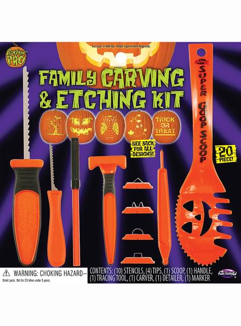 Set familiar para tallar calabazas