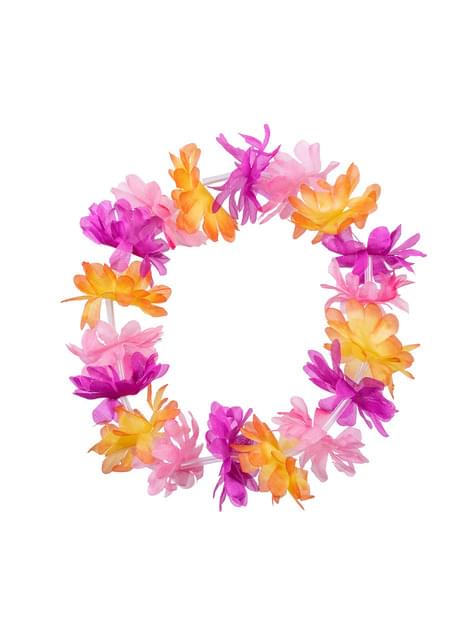 Set Hawaiano tonos fucsias para mujer - Boland | Funidelia