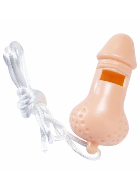 Silbato con forma de pene