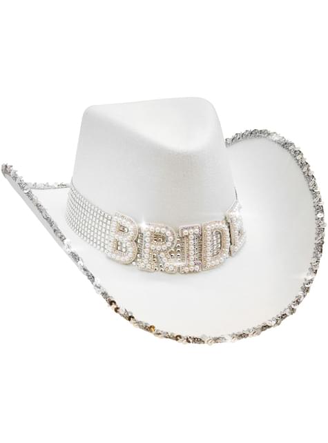 Sombrero blanco de novia - Widmann | Funidelia