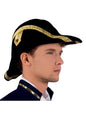 Sombrero de almirante de época para hombre