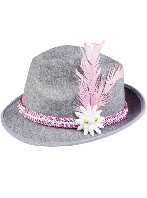 Sombrero de tirolés rosa para adulto