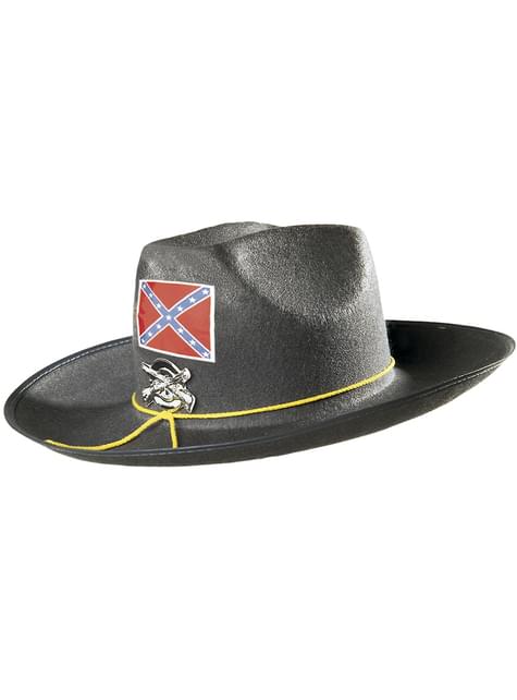 Sombrero de confederado americano para hombre
