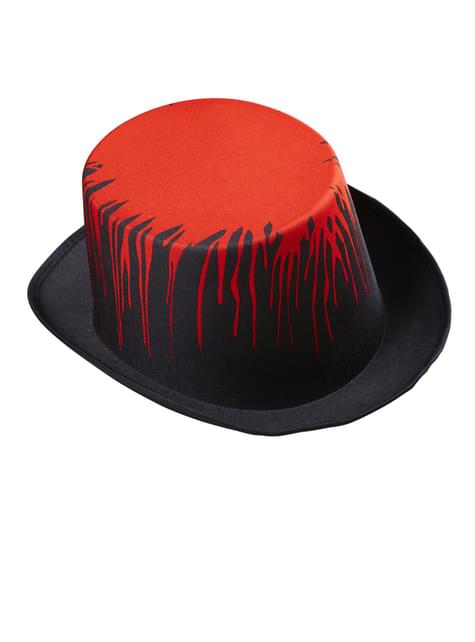 Sombrero de copa ensangrentado