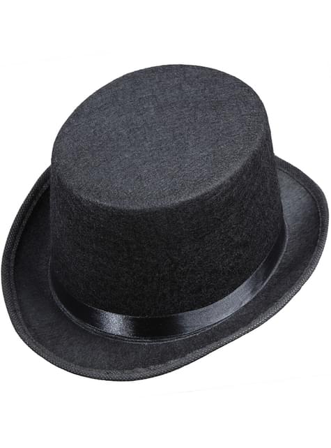 Sombrero de copa negro de fieltro infantil - Widmann | Funidelia
