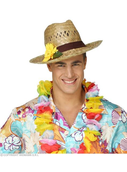 Sombrero de paja con girasol