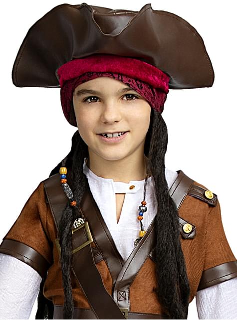 Sombrero de pirata marrón para niños - Funiglobal | Funidelia