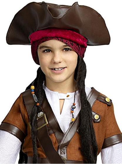 Sombrero de pirata marrón para niños - Funiglobal | Funidelia