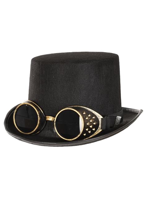 Sombrero de Steampunk con gafas para adulto - Funiglobal | Funidelia
