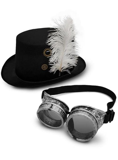 Sombrero de Steampunk con gafas - Funiglobal | Funidelia