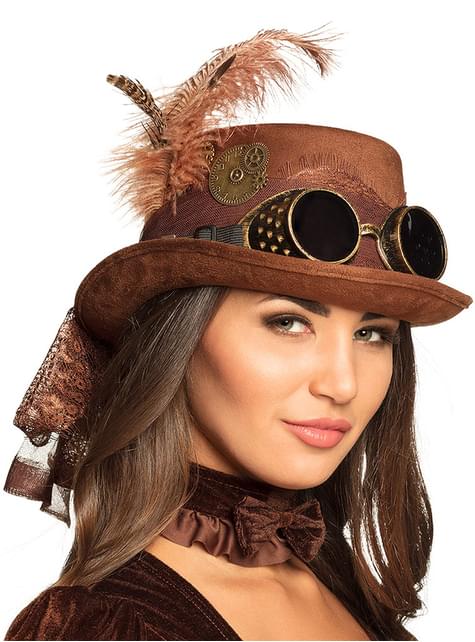 Sombrero de steampunk con velo para mujer - Boland | Funidelia