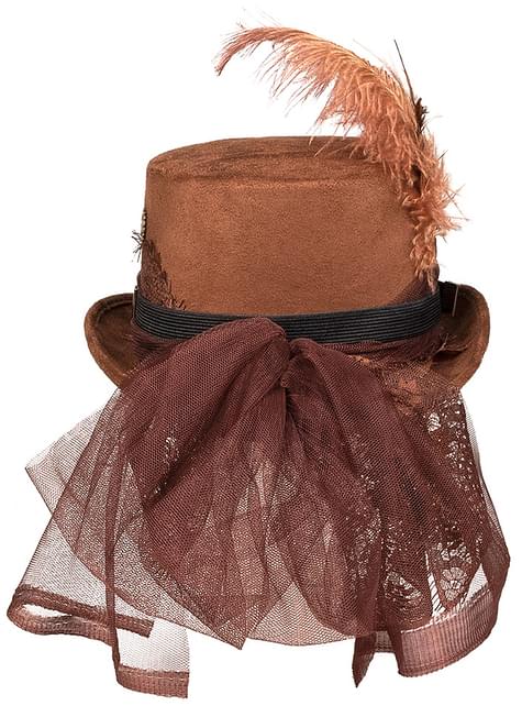 Sombrero de steampunk con velo para mujer - Boland | Funidelia