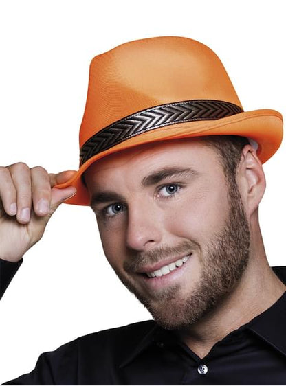 Sombrero naranja neón para adulto