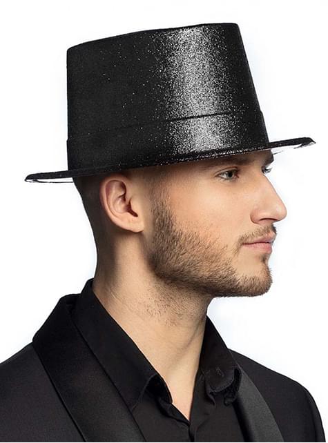 Sombrero negro brillante