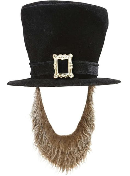 Sombrero negro con barba para hombre