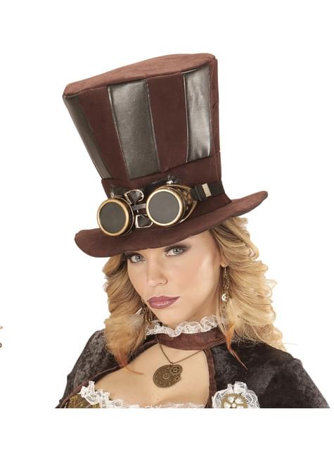 Sombrero Steampunk con gafas para adulto - Widmann | Funidelia