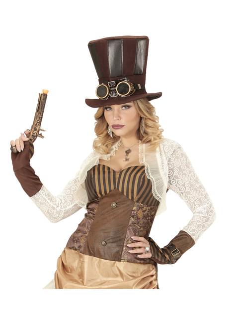 Sombrero Steampunk con gafas para adulto - Widmann | Funidelia
