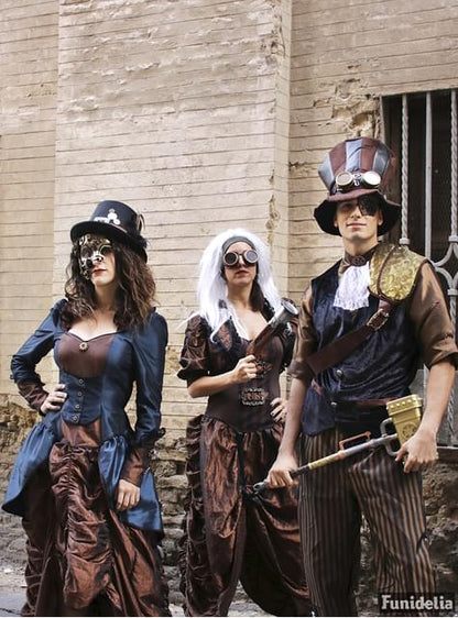 Sombrero Steampunk con gafas para adulto - Widmann | Funidelia