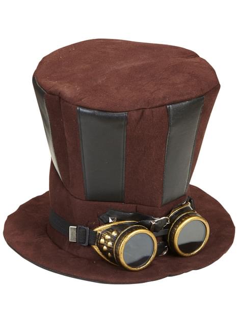 Sombrero Steampunk con gafas para adulto - Widmann | Funidelia