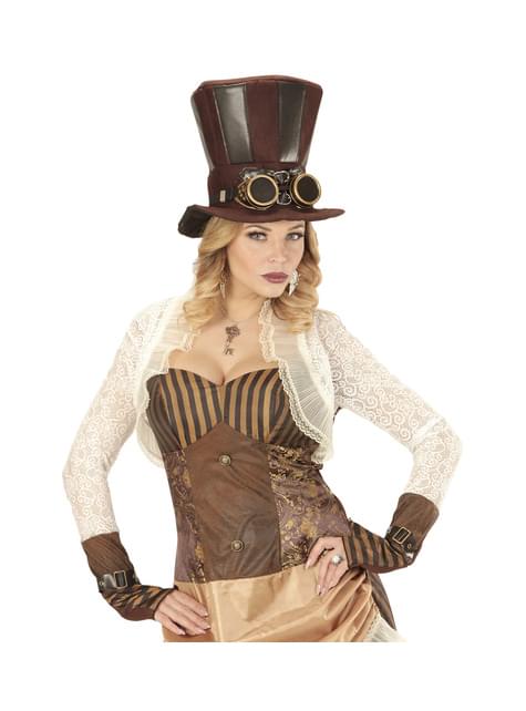 Sombrero Steampunk con gafas para adulto - Widmann | Funidelia