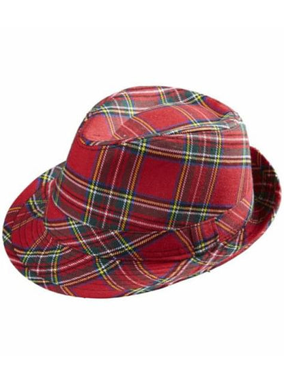 Sombrero tartán rojo