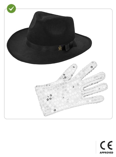 Sombrero y guante de Michael Jackson para niños - Funiglobal | Funidelia