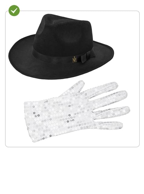 Sombrero y guante de Michael Jackson - Funiglobal | Funidelia