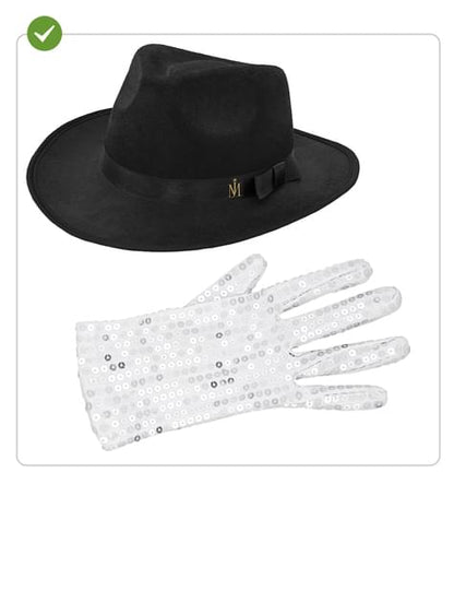 Sombrero y guante de Michael Jackson - Funiglobal | Funidelia