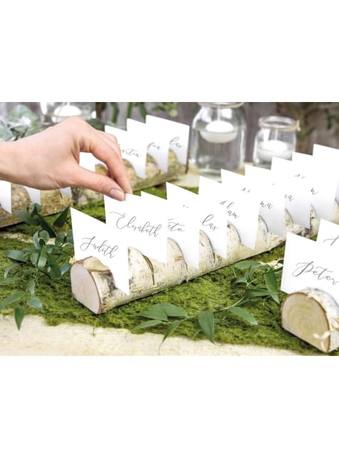 Tarjeteros de lugar para 10 personas - Rustic Wedding - Partydeco | Funidelia