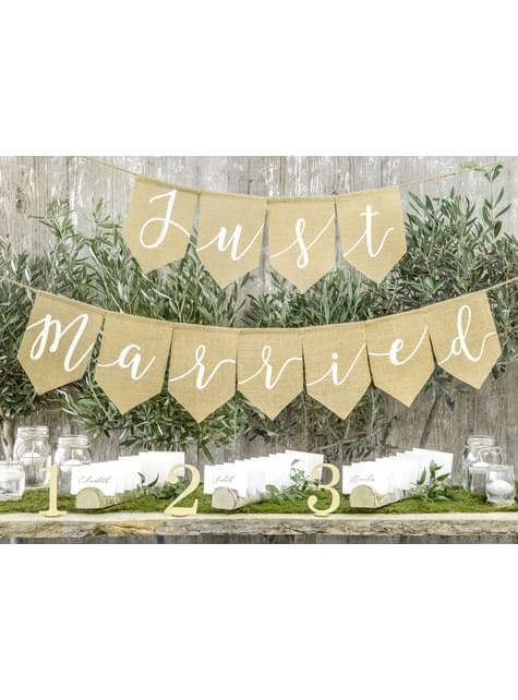 Tarjeteros de lugar para 10 personas - Rustic Wedding - Partydeco | Funidelia