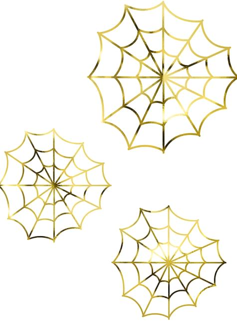 Telaraña de papel dorada - Partydeco | Funidelia