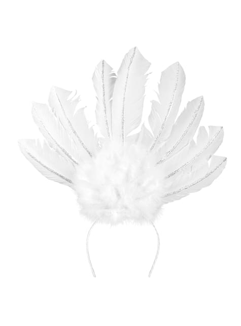 Tiara de carnaval brasileño blanca para mujer