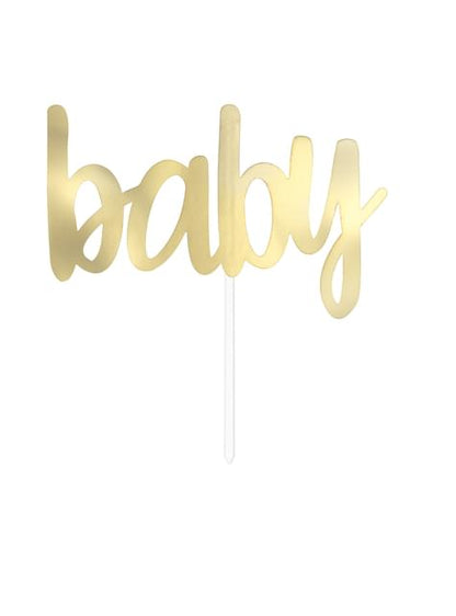 Topper para tarta “Baby“ dorado - Unique | Funidelia