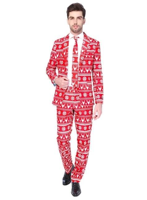 Traje Navideño Rojo “Red Nordic“ - Suitmeister - Opposuits | Funidelia