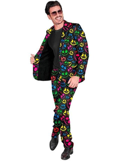 Traje de calabaza neón para hombre - Widmann | Funidelia