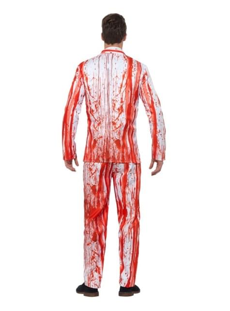 Traje de Halloween ensangrentado blanco