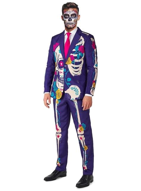 Traje Esqueleto Catrina “ Sugar Skull Purple“ - Suitmeister - Opposuits | Funidelia
