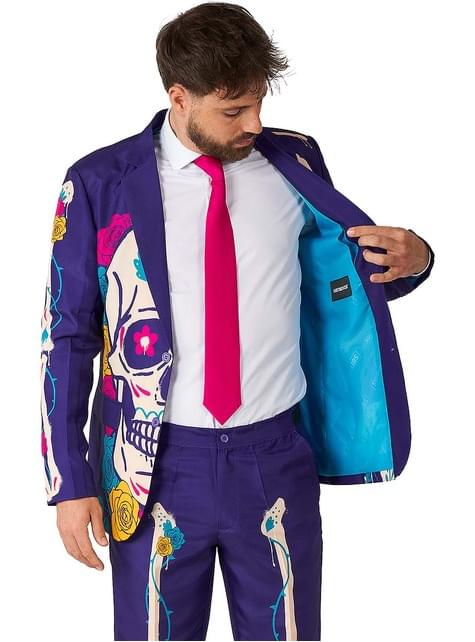 Traje Esqueleto Catrina “ Sugar Skull Purple“ - Suitmeister - Opposuits | Funidelia