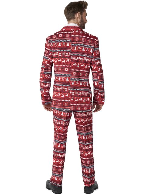 Traje Navideño “Nordic Pixel Red“ - Suitmeister - Opposuits | Funidelia