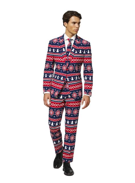 Traje Navideño Azul “Nordic Noel“ - Opposuits - Opposuits | Funidelia