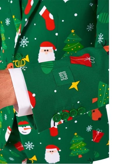 Traje Papá Noel verde “Festivity Green“ - Opposuits