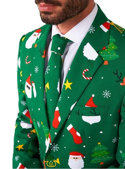 Traje Papá Noel verde “Festivity Green“ - Opposuits