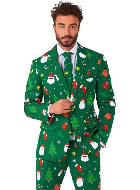 Traje Papá Noel verde “Festivity Green“ - Opposuits