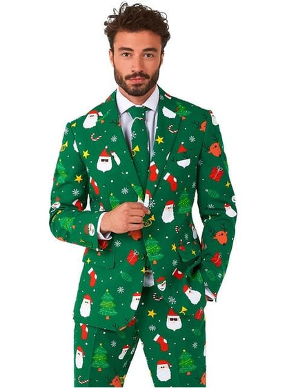 Traje Papá Noel verde “Festivity Green“ - Opposuits
