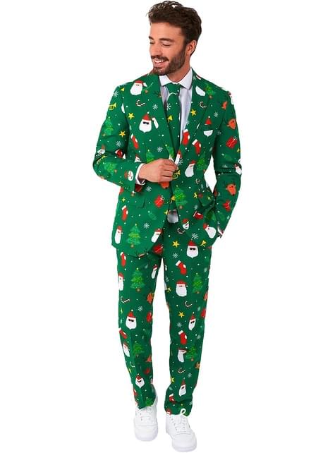Traje Papá Noel verde “Festivity Green“ - Opposuits