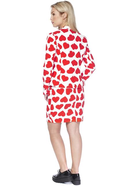 Traje Blanco con Corazones “Queen of Hearts“ para mujer - Opposuits - Opposuits | Funidelia