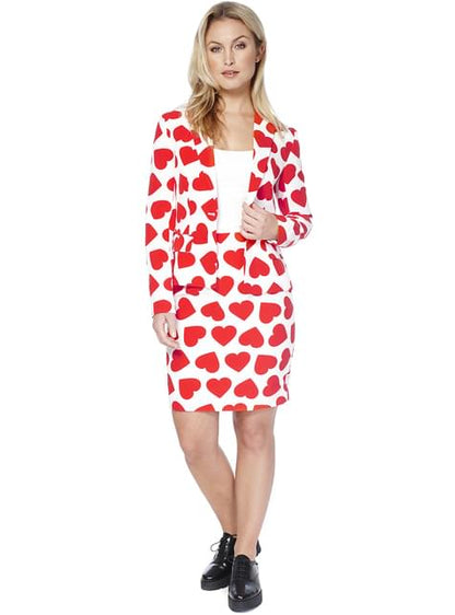Traje Blanco con Corazones “Queen of Hearts“ para mujer - Opposuits - Opposuits | Funidelia