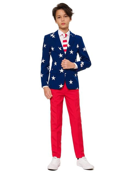 Traje de la Bandera de USA “Stars and Stripes“ para adolescente - Opposuits - Opposuits | Funidelia
