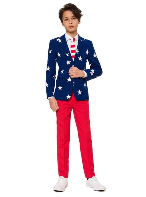 Traje de la Bandera de USA “Stars and Stripes“ para adolescente - Opposuits - Opposuits | Funidelia