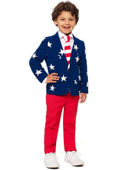 Traje de la Bandera de USA “Stars and Stripes“ para niño - Opposuits - Opposuits | Funidelia
